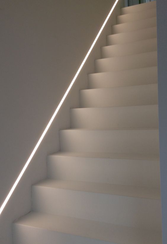 przykład oświetlenia schodów